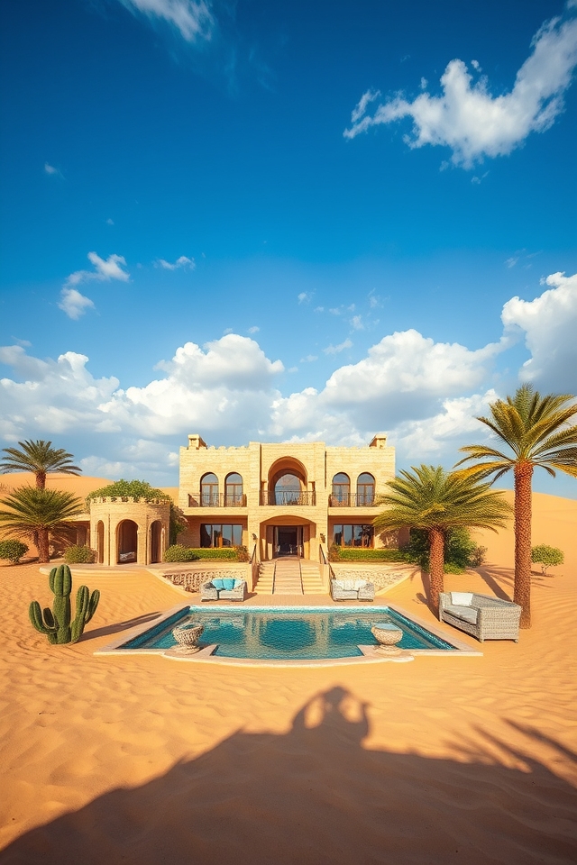 serene desert retreat villa