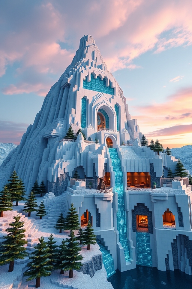 serene icy mountain sanctuary