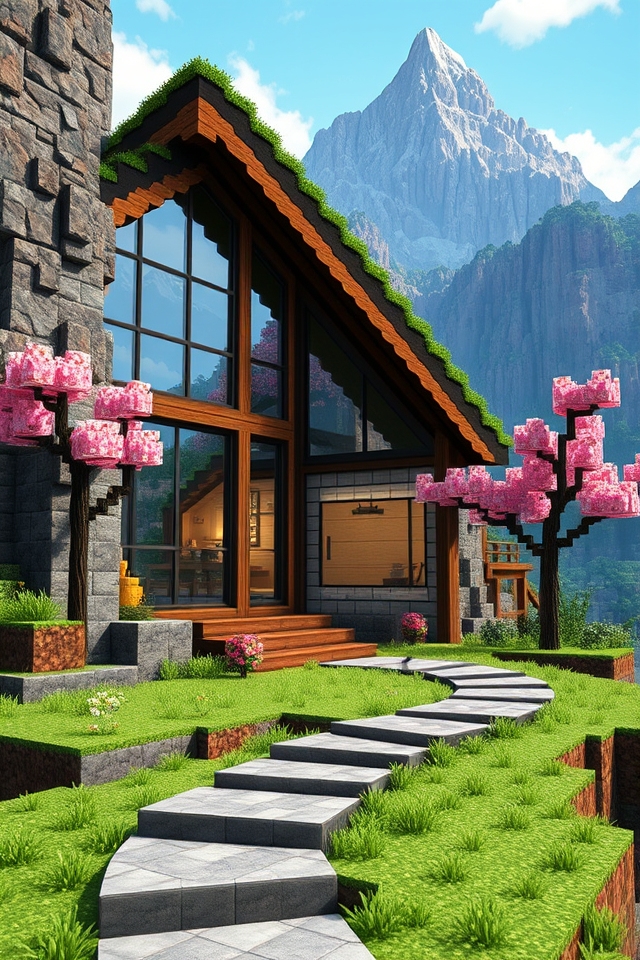 serene japanese mountain retreat