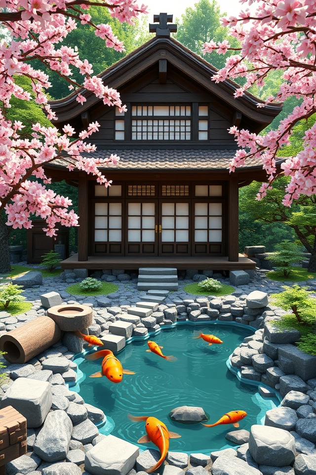 serene japanese tea house