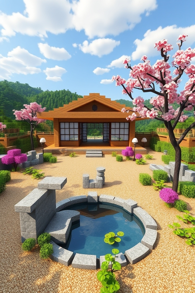 serene minimalist zen retreat