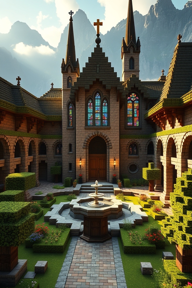 serene spiritual minecraft architecture