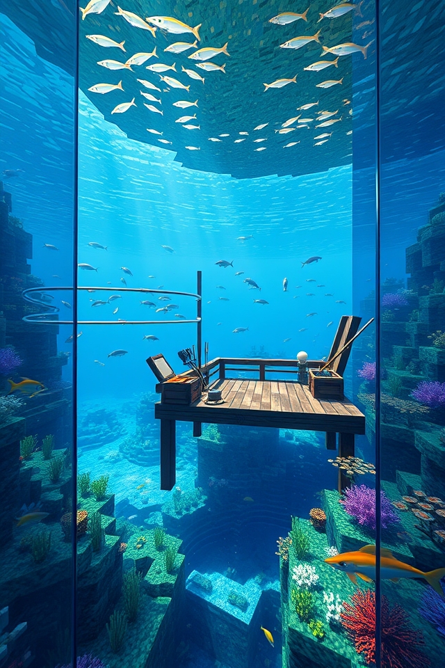 serene underwater fishing retreat