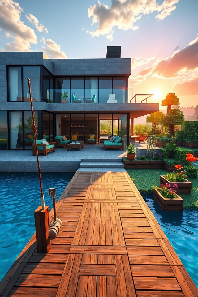 sleek fishing villa design