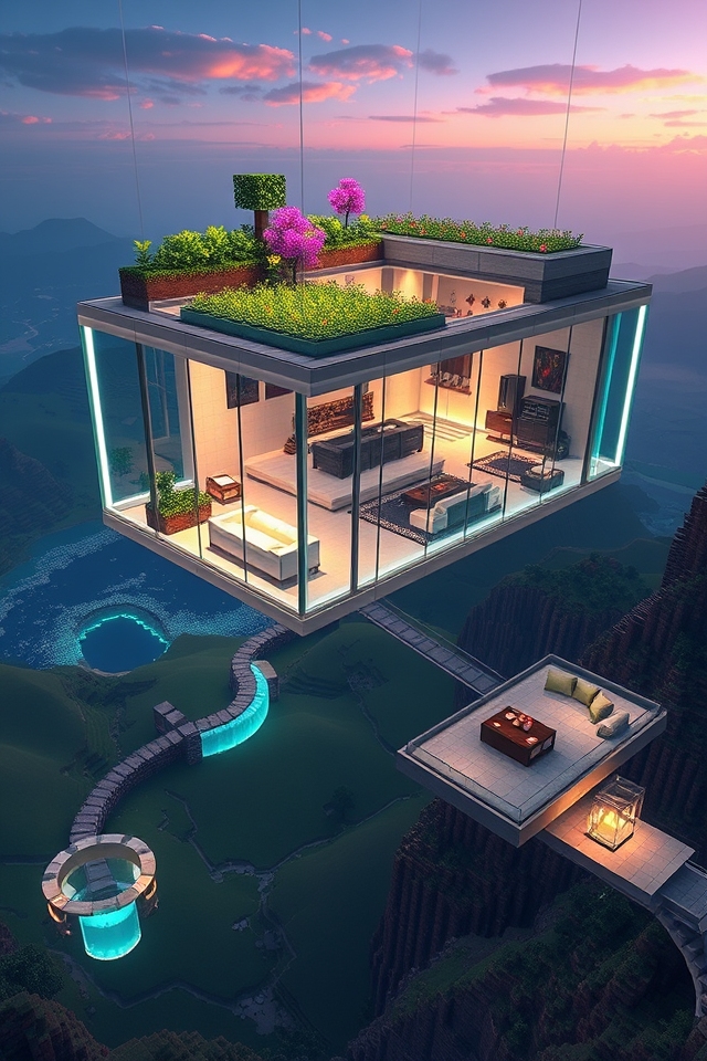 sleek floating architectural marvel