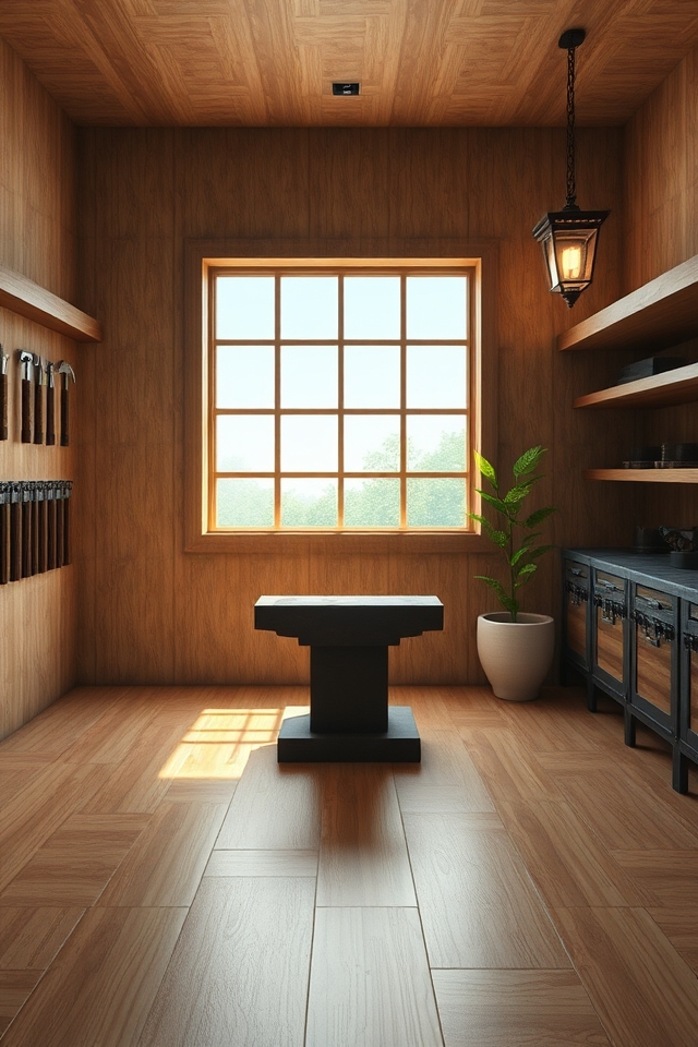 sleek functional crafting space