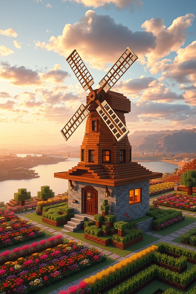 spinning artistic minecraft residence