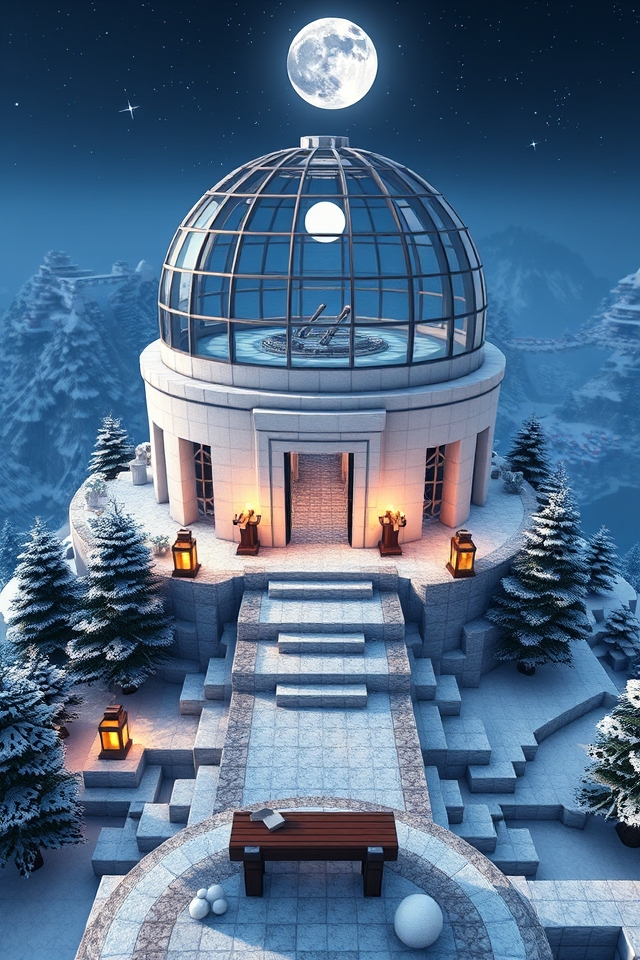 stargazing in snowy elegance