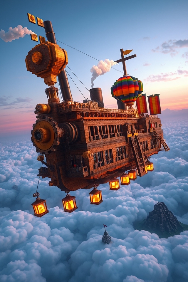 steampunk airship adventure creation