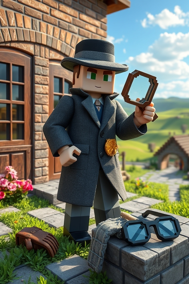 stylish detective avatar design
