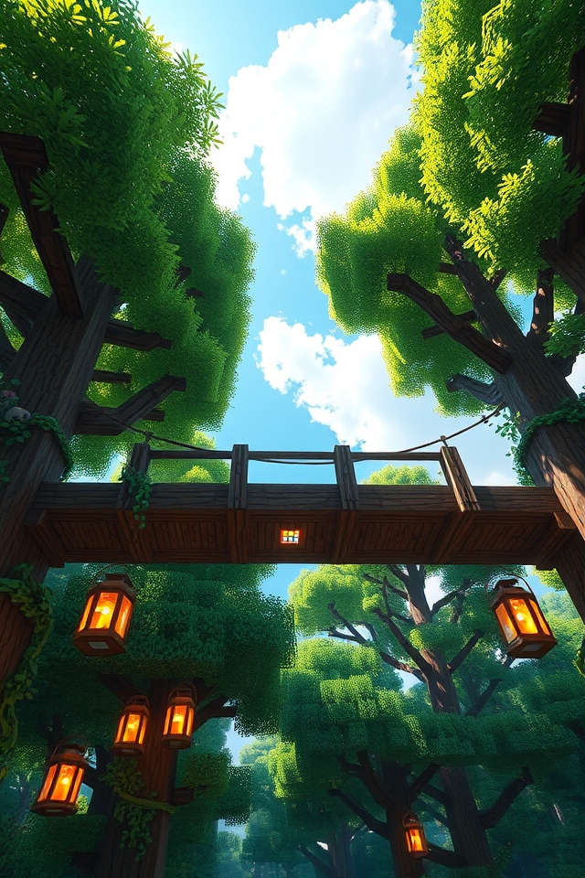 thrilling aerial tree navigation