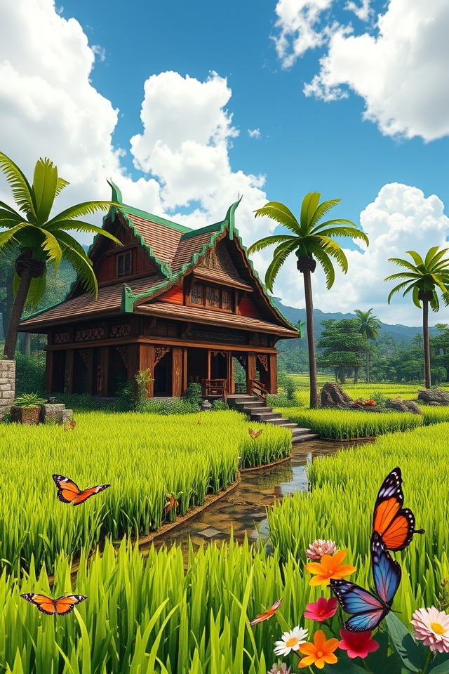 traditional thai rice barn
