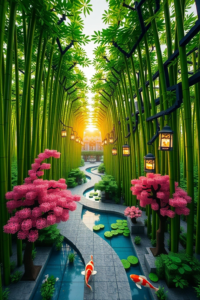 tranquil bamboo farming haven