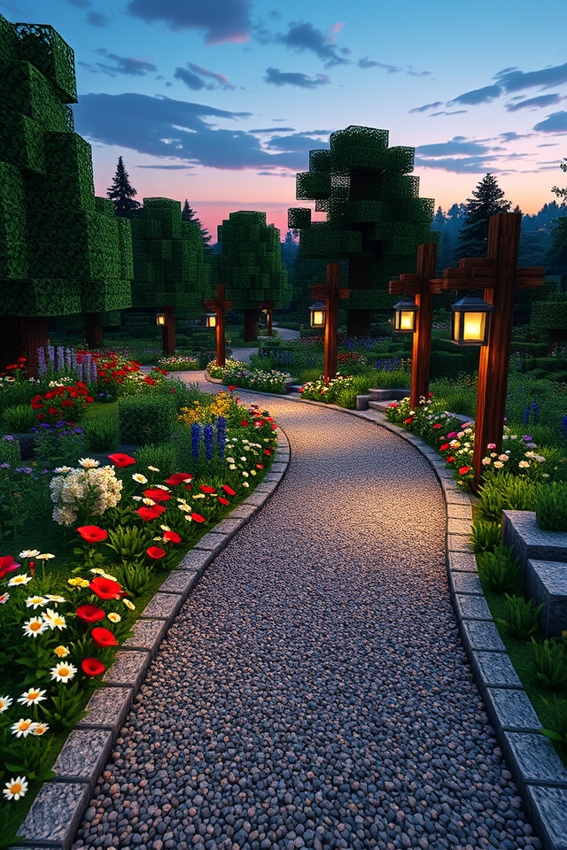 tranquil gravel pathways design