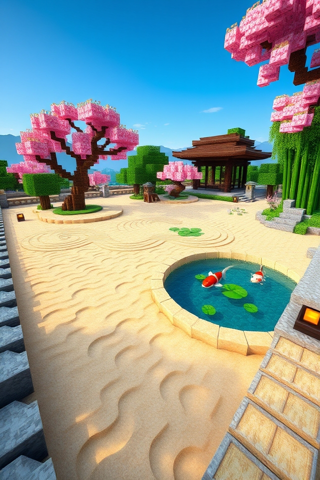 tranquil minecraft zen garden