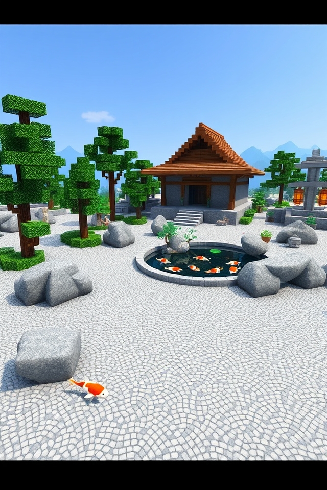 tranquil minecraft zen garden