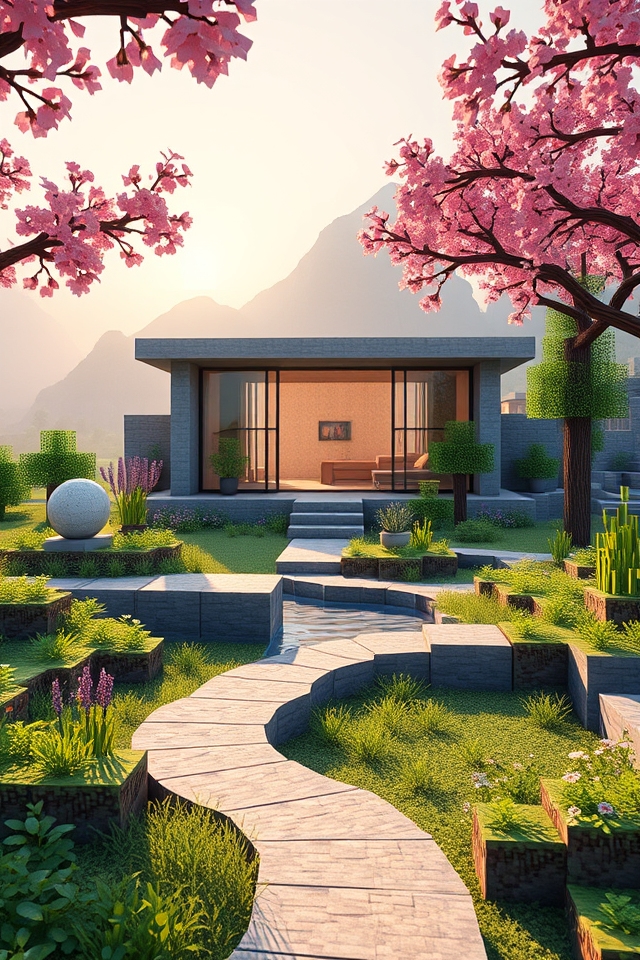 tranquil minimalist minecraft retreat