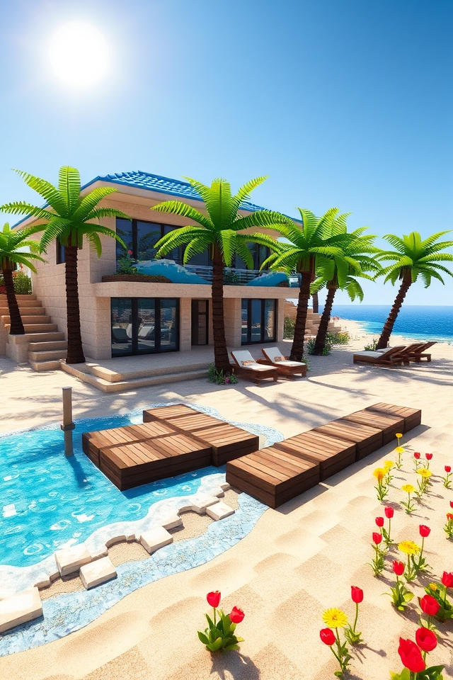 tropical beachfront villa retreat