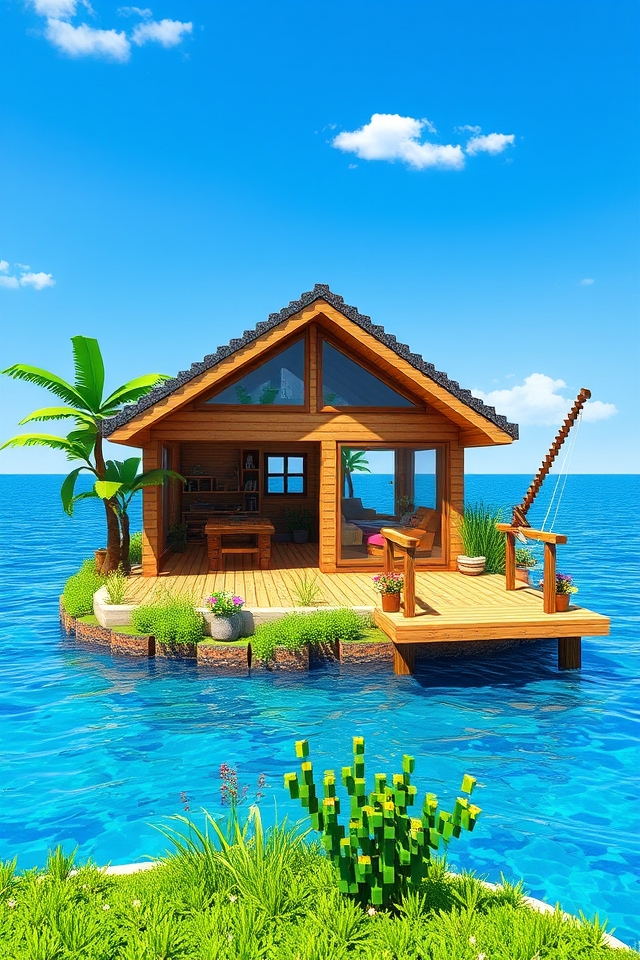 tropical island retreat hut
