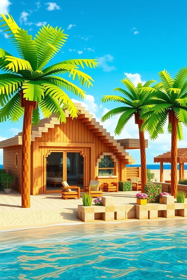 tropical oceanfront relaxation retreat