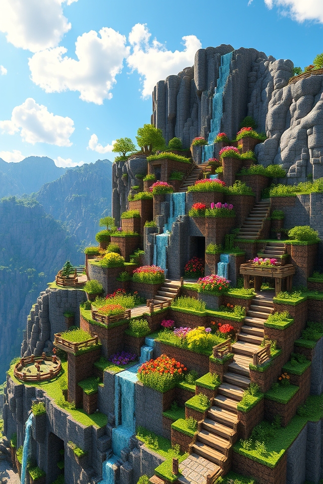 vertical oasis with pathways