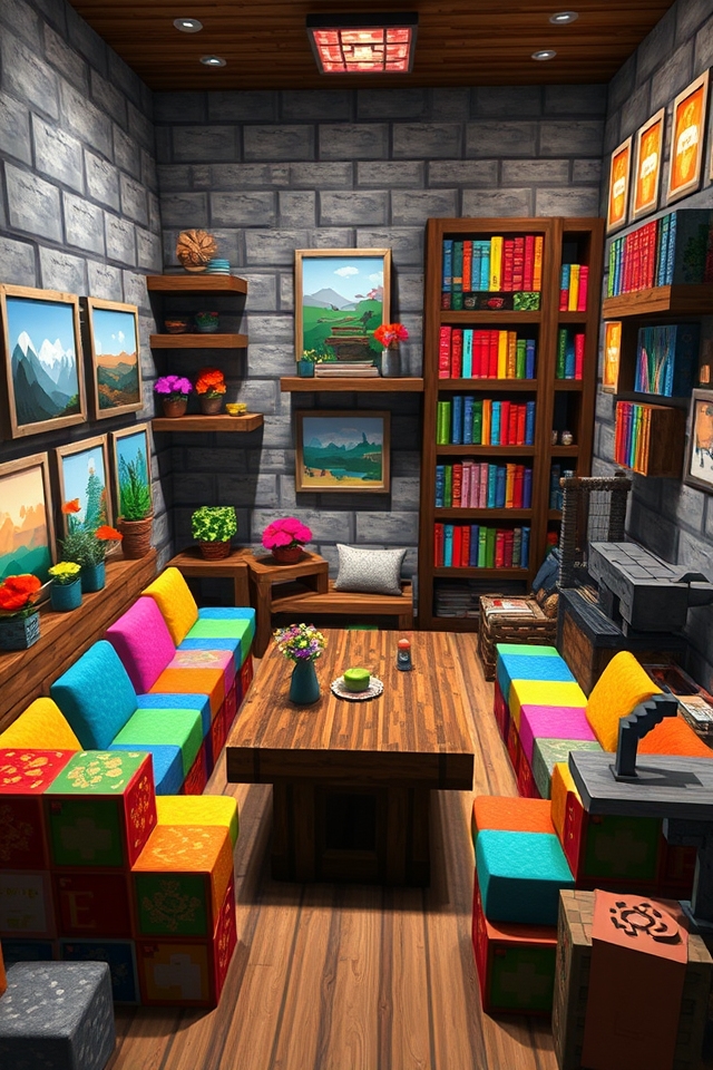 vibrant artistic craft room