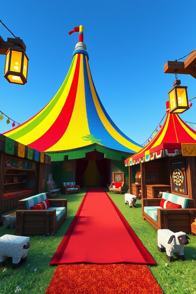 vibrant carnival tent design