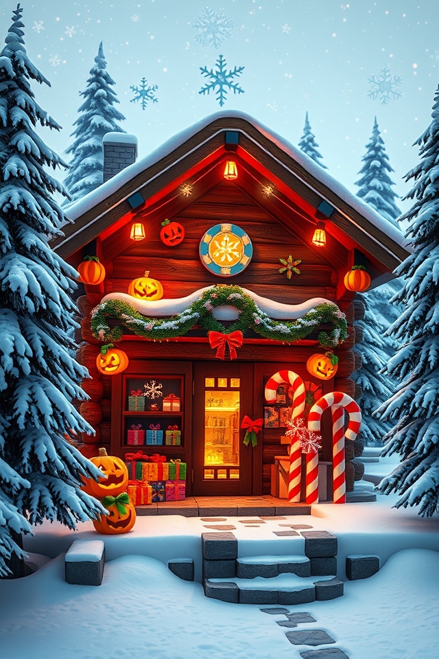 vibrant festive themed marketplace