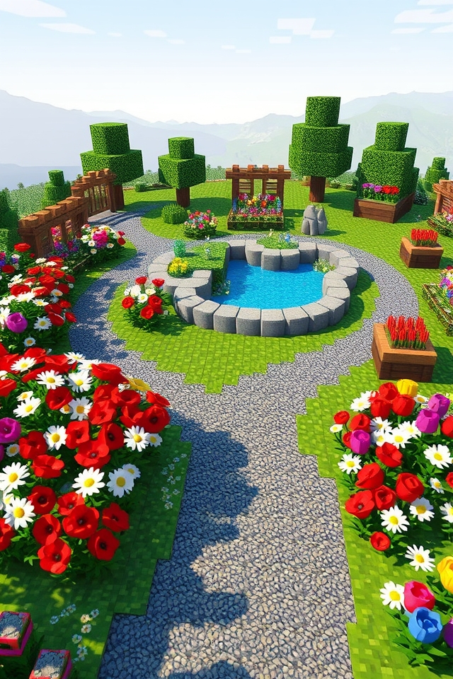 vibrant flower garden design