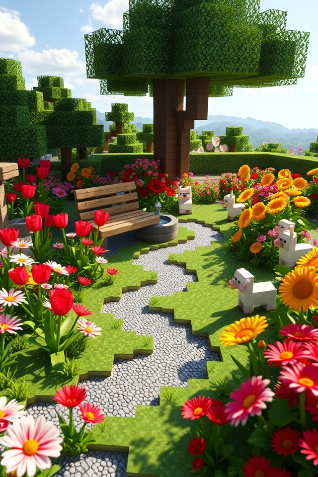 vibrant flower garden design