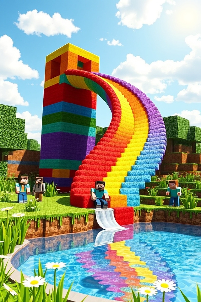 vibrant minecraft playground attraction