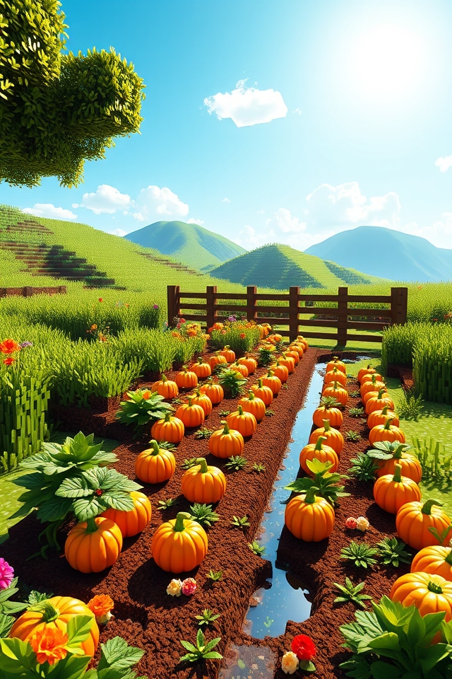 vibrant pumpkin and melon farming