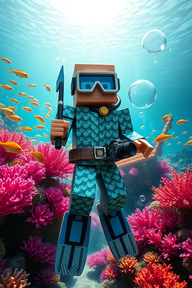 vibrant underwater adventure gear