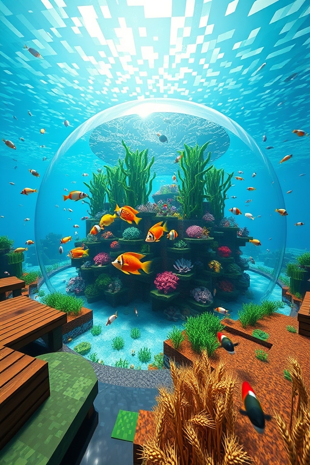 vibrant underwater farming space