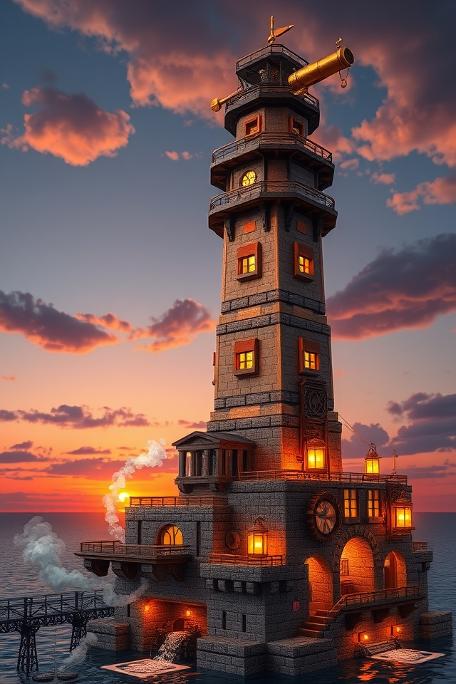 vintage industrial lighthouse design