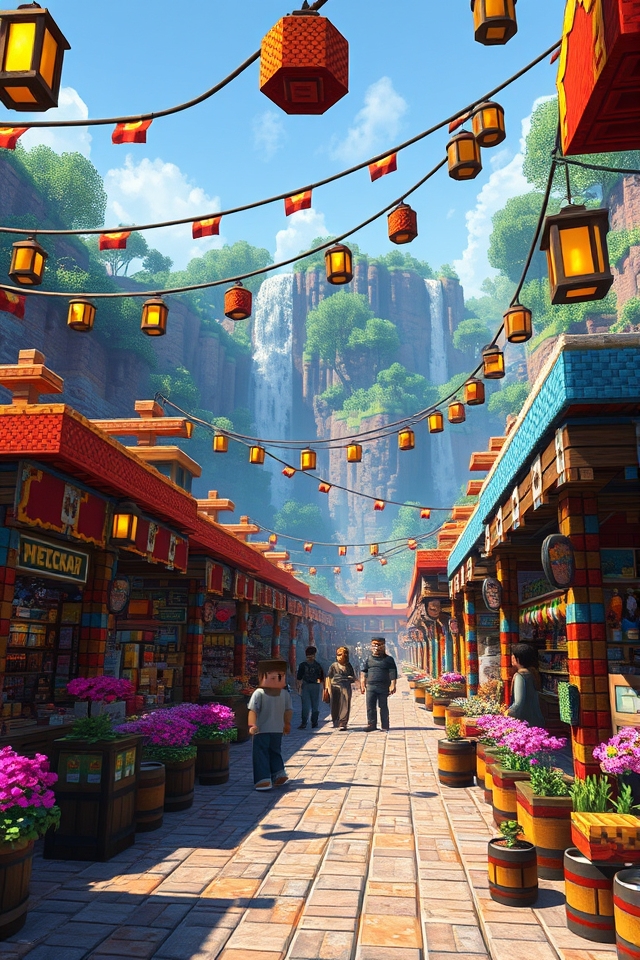 vivid marketplace of colors