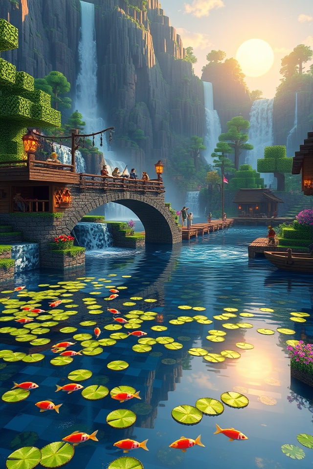 water features enhance villages