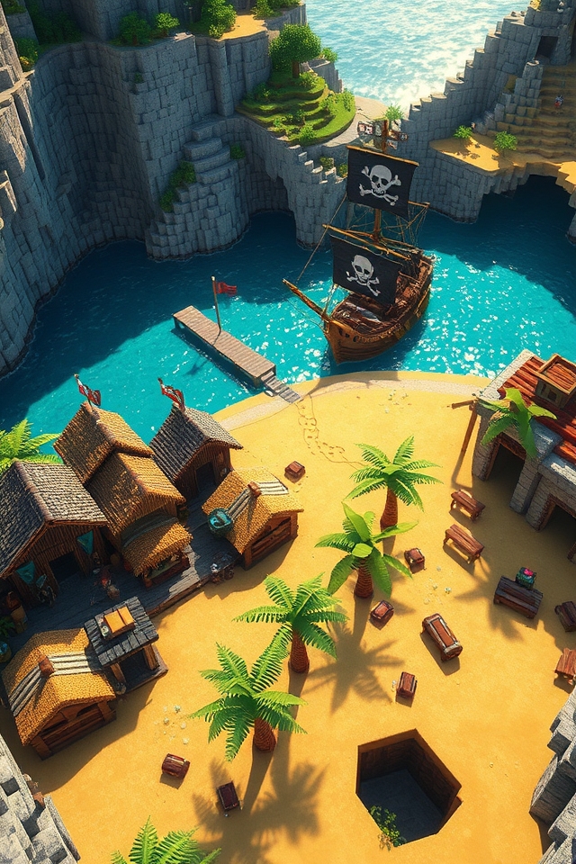 whimsical adventure filled coastal settlement