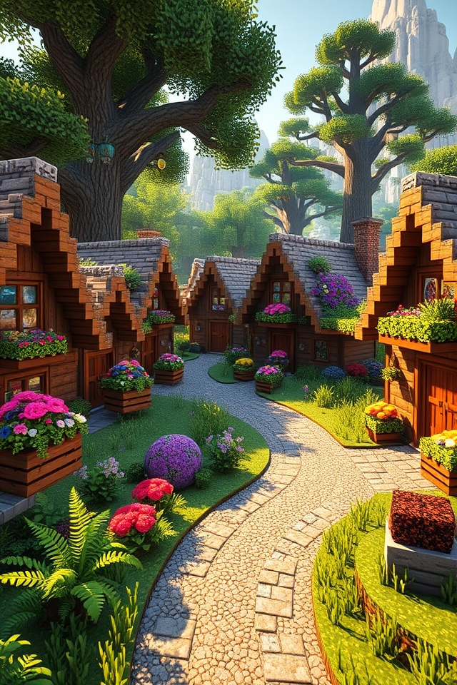 whimsical cottages and gardens