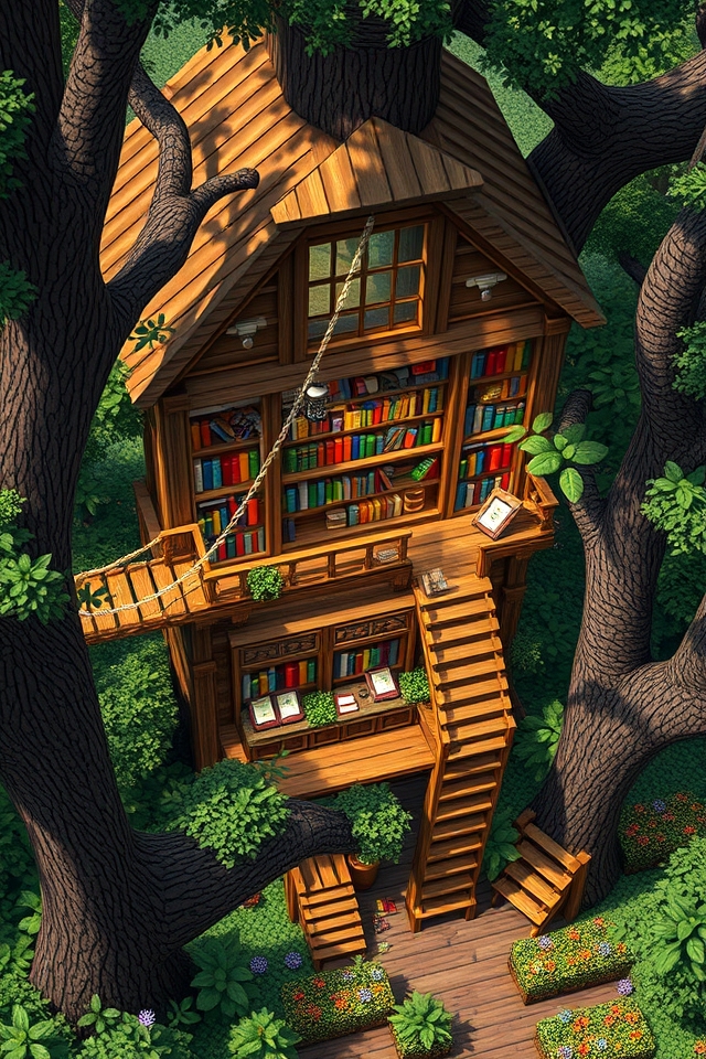 whimsical elevated reading sanctuary
