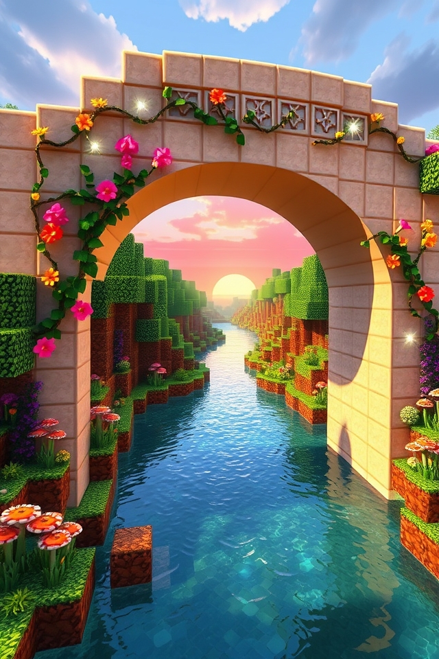 whimsical enchanting floral bridge