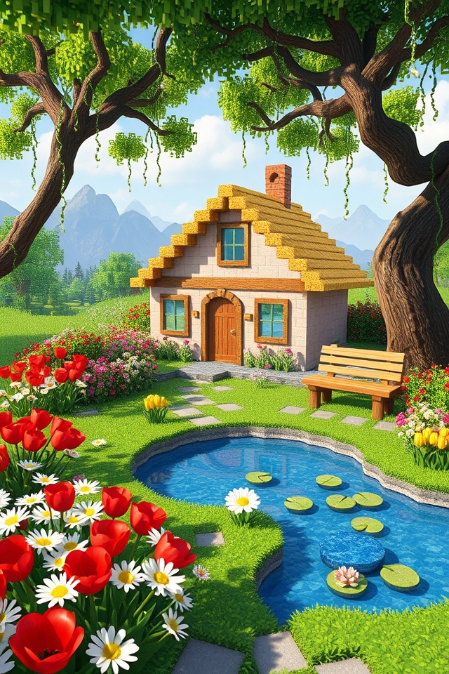 whimsical flower cottage retreat