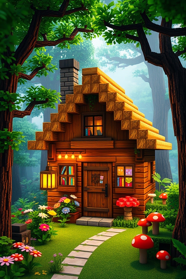 whimsical forest retreat cottage