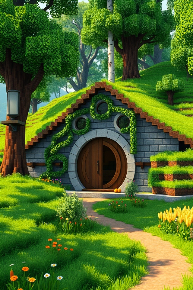 whimsical hillside hobbit home