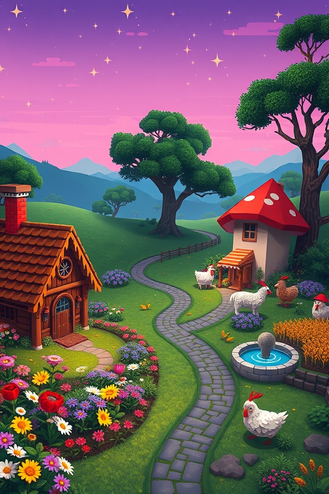 whimsical magical fairy tale farm