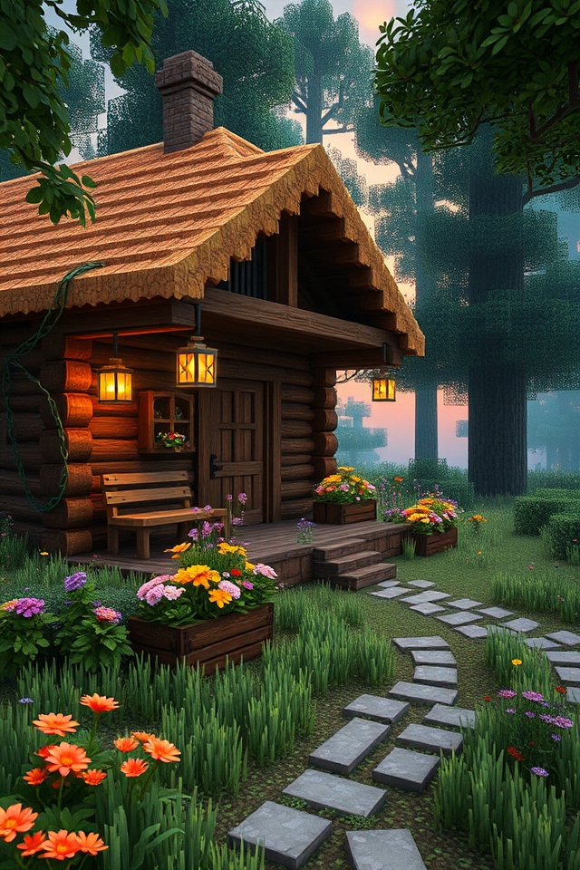 whimsical rustic log cabin