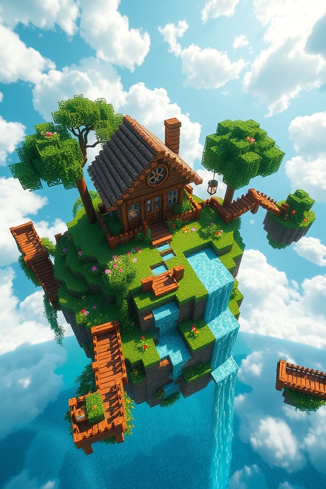 whimsical sky island retreat