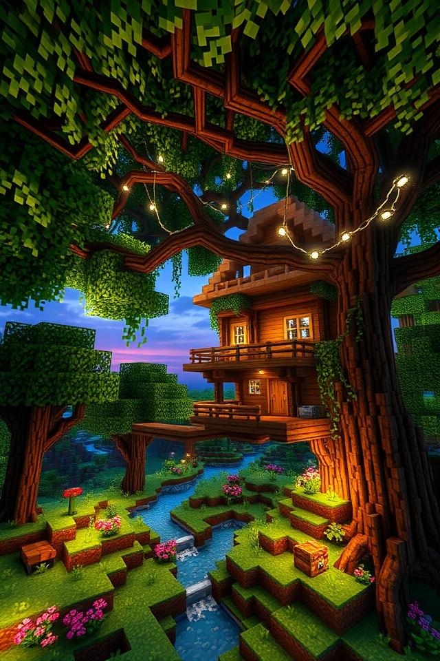whimsical treetop fairy house