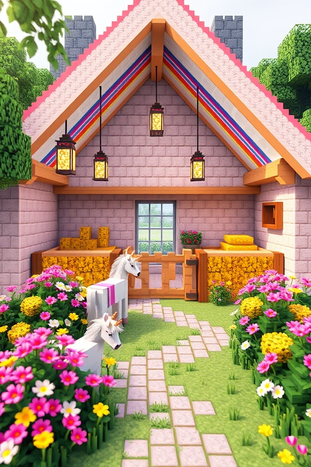 whimsical unicorn retreat stable