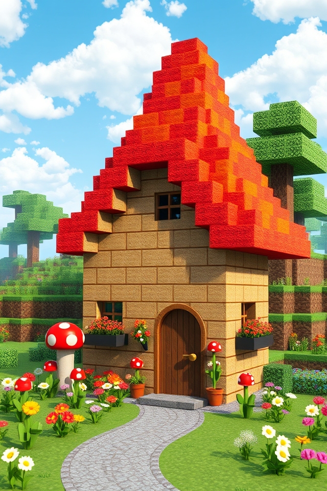 whimsical vibrant gnome abode